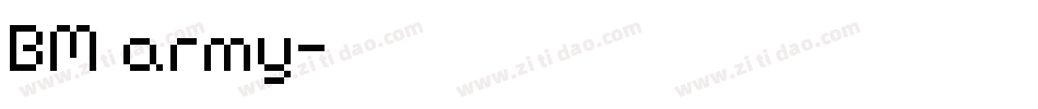 BM army字体转换